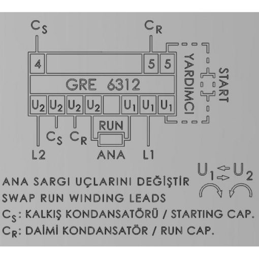 Gamak Motor 220 Volt Röle Gre 6312 - Görsel 6